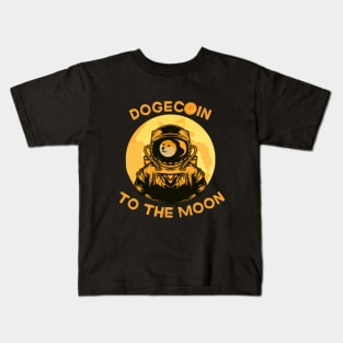 Dogecoin To The Moon | Funny Cryptocurrency Meme Kids T-Shirt